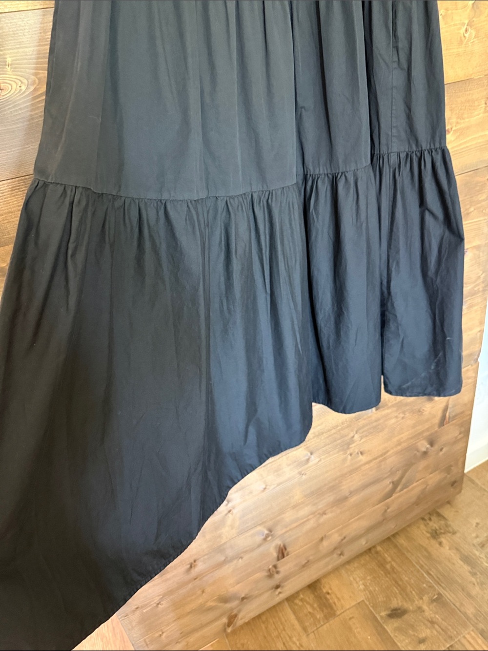 Sleeveless Black Tiered Maxi Dress - Picture 3 of 5